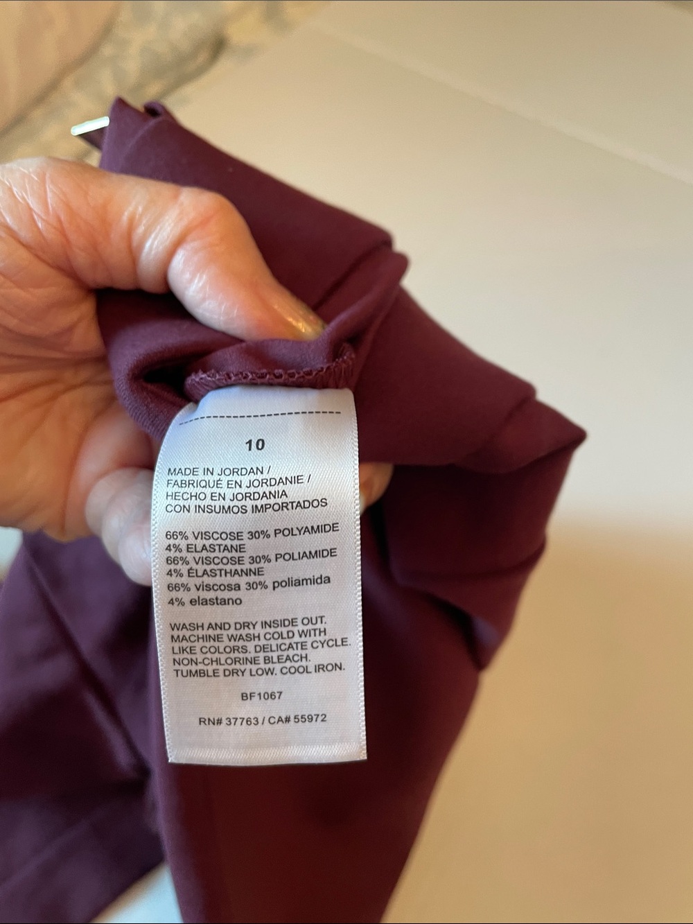 Rafaella Plum  Pants  with Gold Accent - Picture 5 of 10